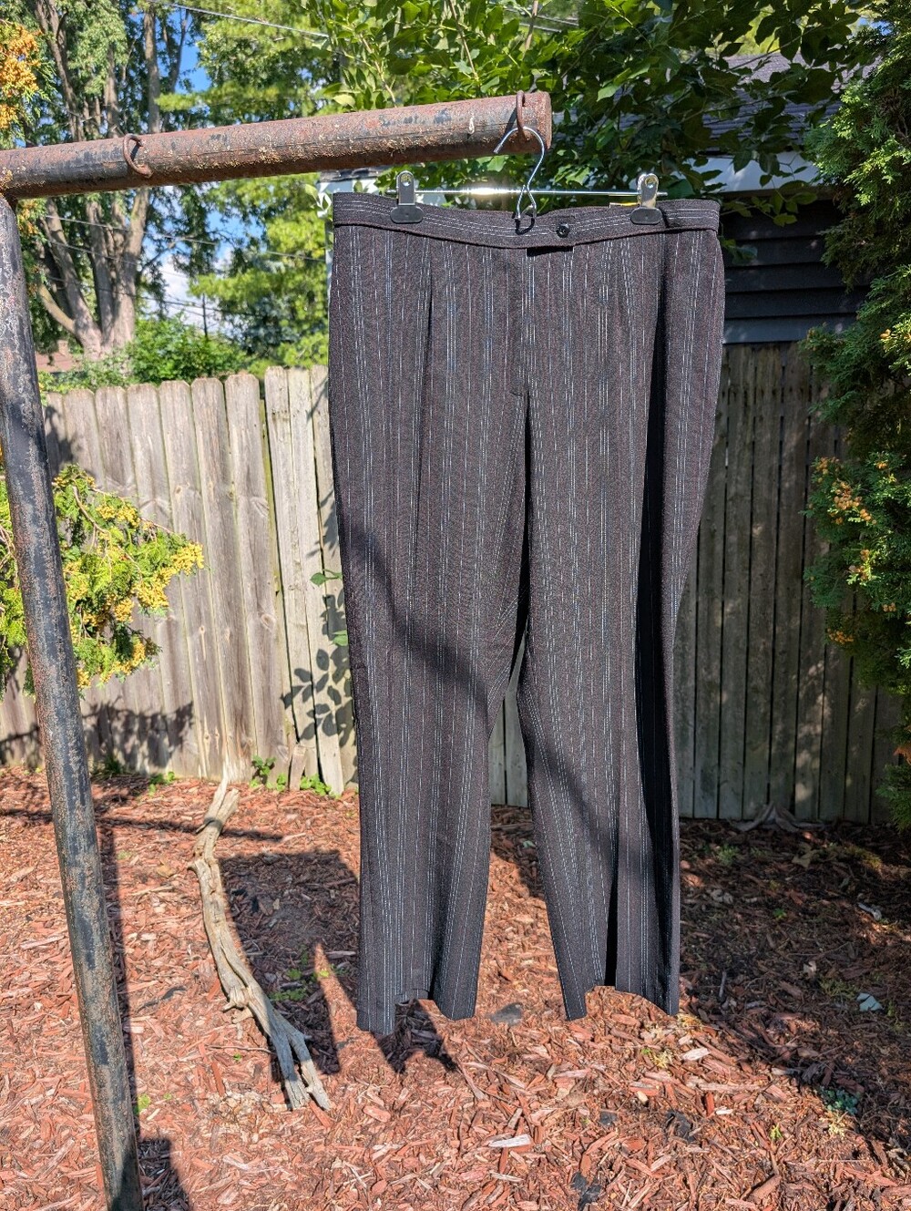 East 5th Women's Black Office Pin Stripe Work Pants Plus Size 16W